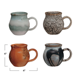 Creative Co-OP 16 oz. Stoneware Mug w/ Tea Bag Holder, 4 Colors