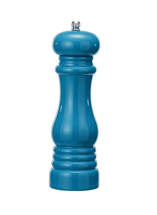 Enameled Rubberwood Salt/Pepper Mill, Blue