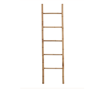 Decorative Bamboo Ladder, Natural - 19-3/4"L x 70-3/4"H