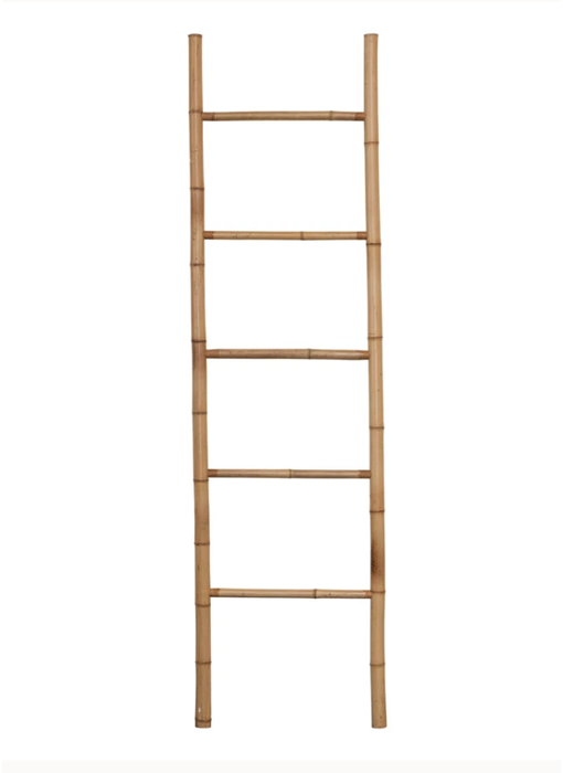 Decorative Bamboo Ladder, Natural - 19-3/4"L x 70-3/4"H