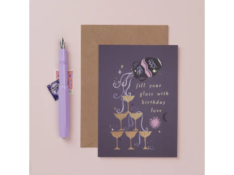 Sister Paper Co. Bubbles Zodiac Birthday Card