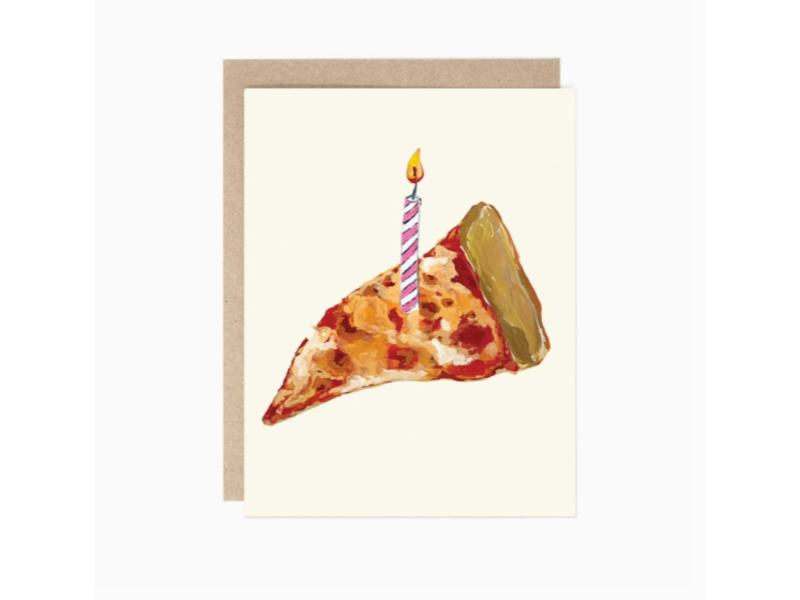 Drawn Goods Birthday Pizza Slice Card