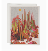 Red Cap Cards Cactus Scene Everyday Greeting Card