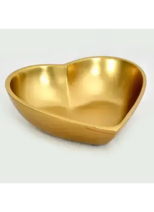 Polished Gold Heart Bowl Large