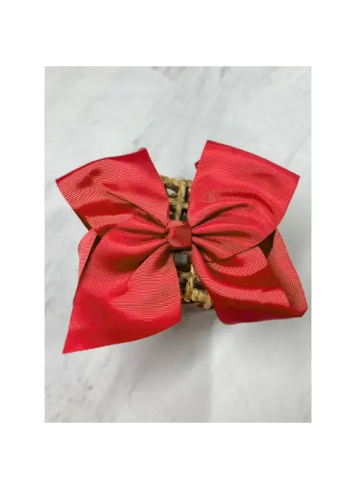 Texas Size Big Hair Bows with French Clip Red