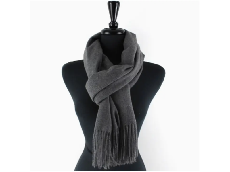 pretty persuasions Solid Color Cozy Soft Scarf - Grey
