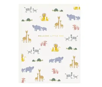 Welcome Baby Animals Card