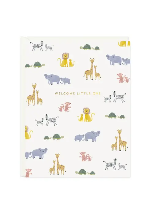 Welcome Baby Animals Card