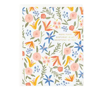 Birthday Floral Spice Card
