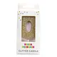 0 Glitter Number Candle Gold