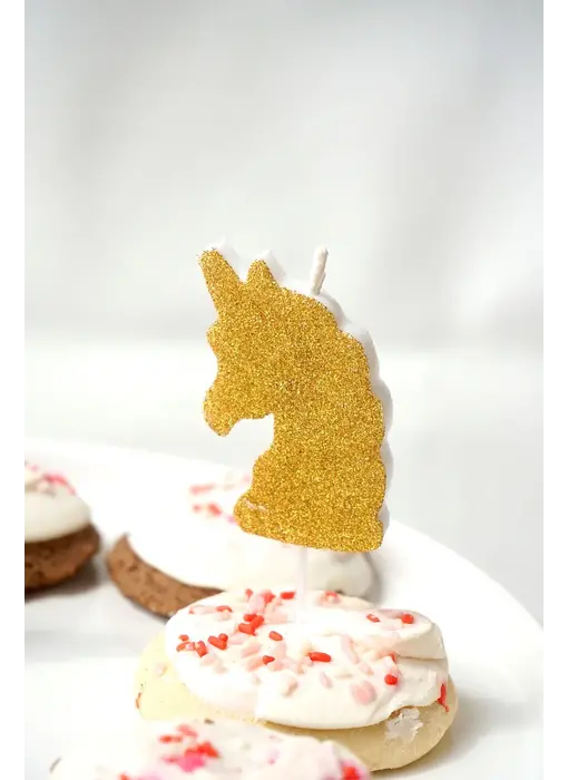 Unicorn Gold Glitter Candle