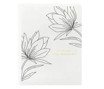 Mom Wedding Day Botanical Card