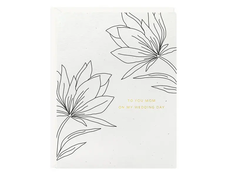 Ramona & Ruth Mom Wedding Day Botanical Card