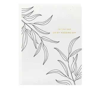 Dad Wedding Day Botanical Card