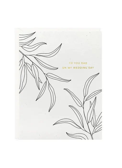 Dad Wedding Day Botanical Card