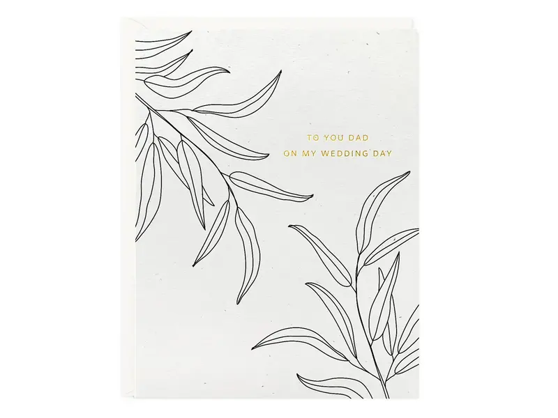 Ramona & Ruth Dad Wedding Day Botanical Card
