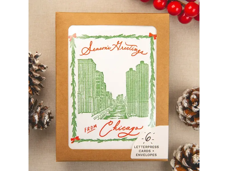 Kindred Letterpress Chicago Holiday Card | Set of 6