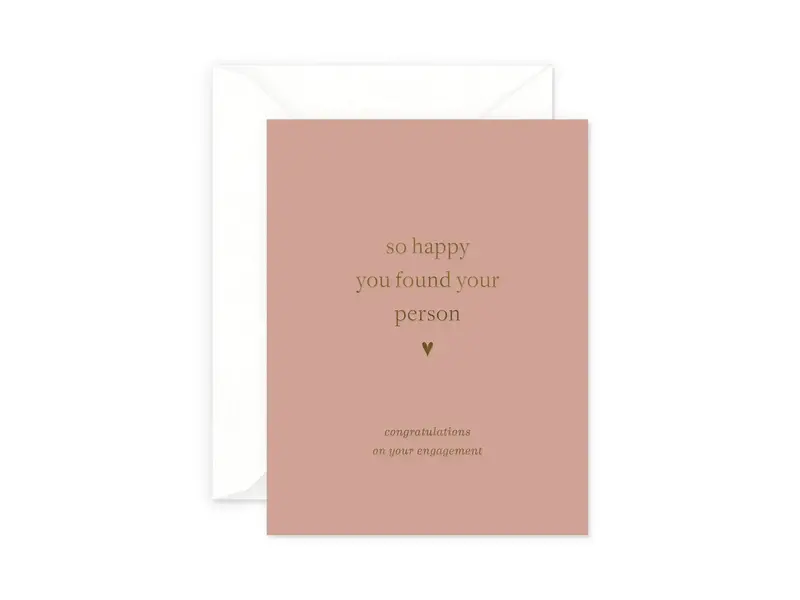 Smitten on Paper Your Person Engagement Greeting Card