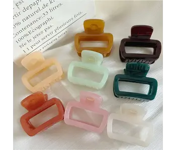 Assorted Glossy Square Hair Claws - Cupo Glossy
