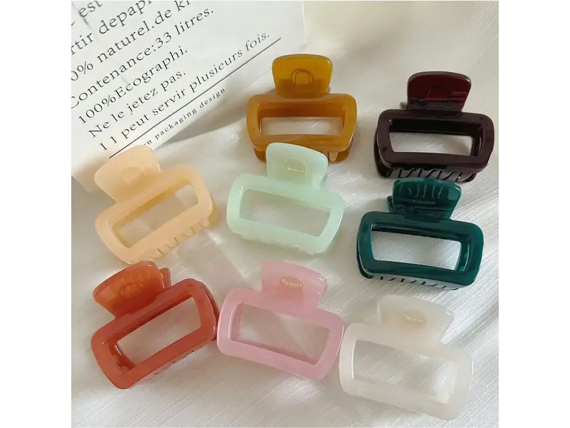 LoveLina Assorted Glossy Square Hair Claws - Cupo Glossy