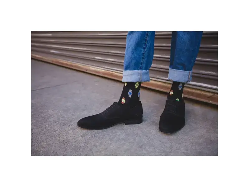 Infinity Classics International Time To Get A Watch Bamboo Blend Men's Crew Socks Black 10-13