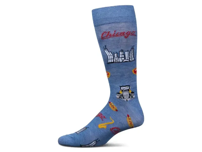 Infinity Classics International Best of Chicago; Bamboo Crew Socks; Denim 10-13
