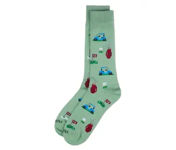 Tee Time; Bamboo Crew Socks; Moss 10-13