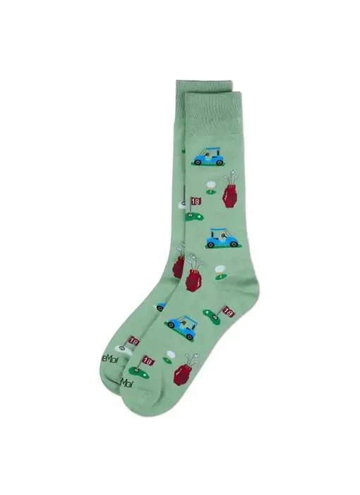 Tee Time; Bamboo Crew Socks; Moss 10-13
