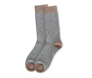 Fancy Heels Soft Cashmere Blend Crew Sock; Gray Heather 10-13
