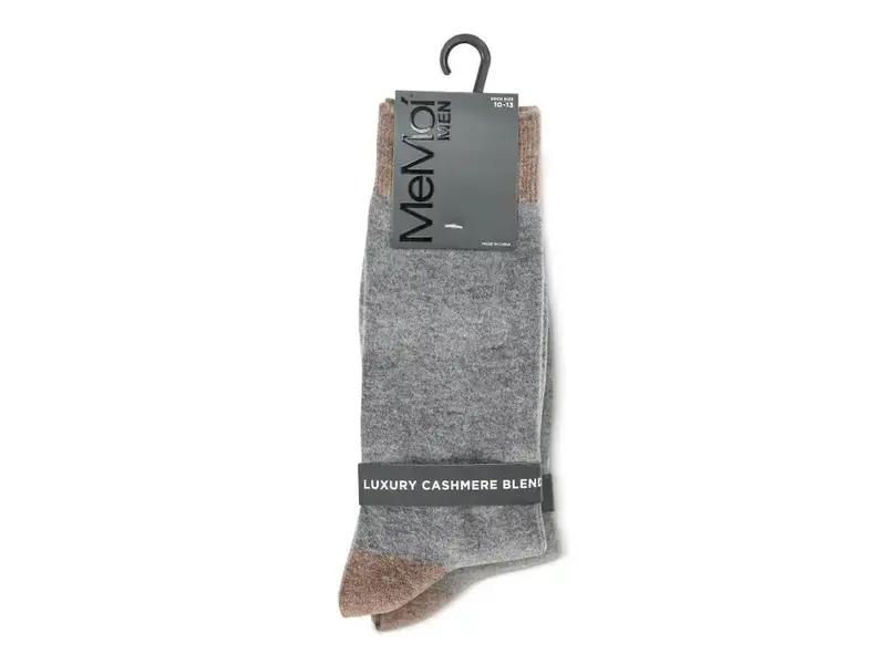 Infinity Classics International Fancy Heels Soft Cashmere Blend Crew Sock; Gray Heather 10-13