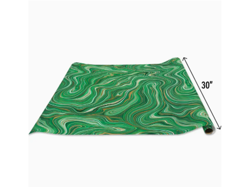 Jillson & Roberts Marbleized Green Wrap - Roll