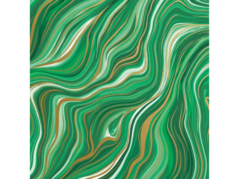 Jillson & Roberts Marbleized Green Wrap - Roll