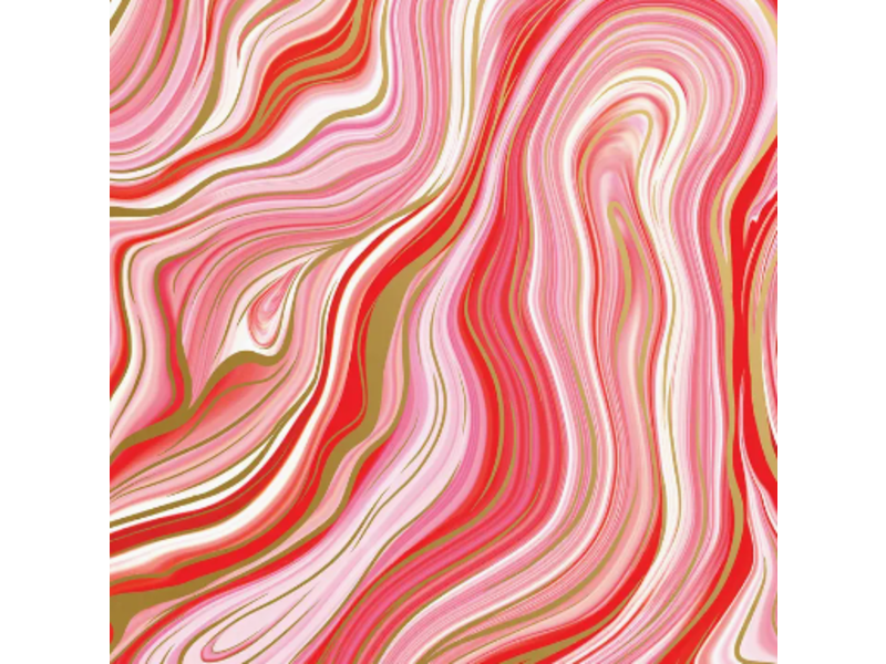 Jillson & Roberts Marbleized Red Wrap - Roll
