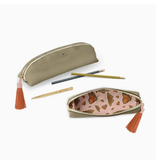 Good JuJu Ink Luxe Slim Pencil Pouch - Metallic Bronze