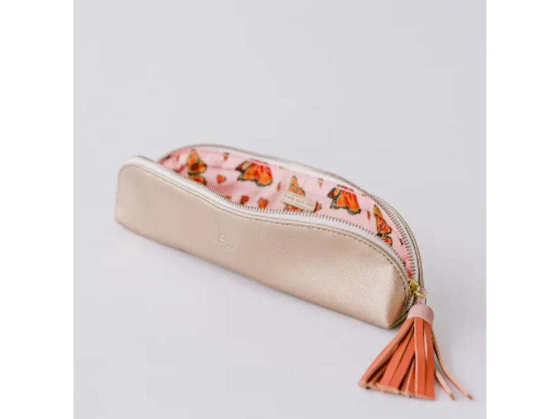 Good JuJu Ink Luxe Slim Pencil Pouch - Metallic Bronze