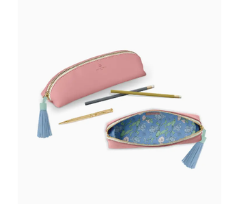 Luxe Slim Pencil Pouch - Rose Pink