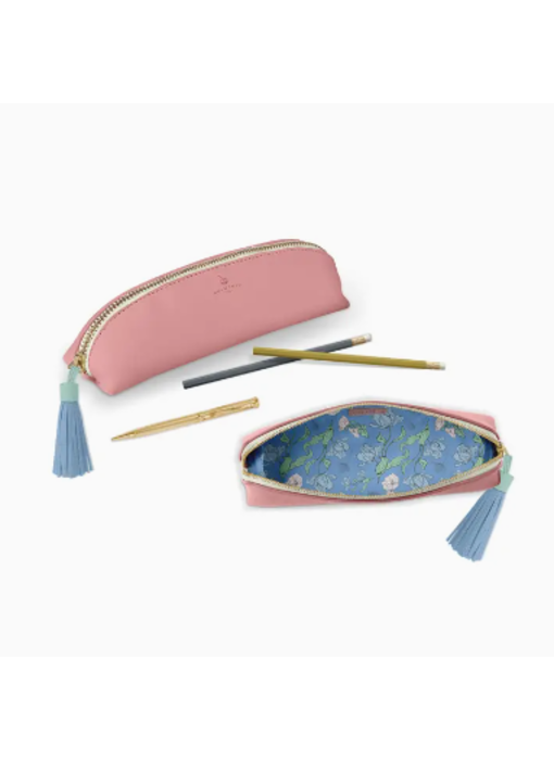 Luxe Slim Pencil Pouch - Rose Pink