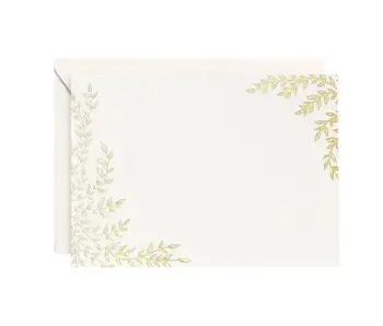 Corner Leaves Stationery - Set of 10