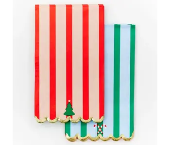Whimsical Dual Striped Guest Napkins