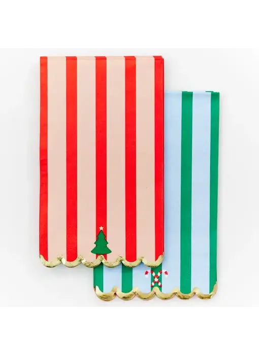 Whimsical Dual Striped Guest Napkins