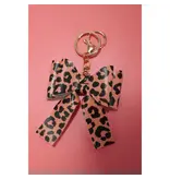 JOSSLYN Vegan Leather Bow Bag Charm Keychain