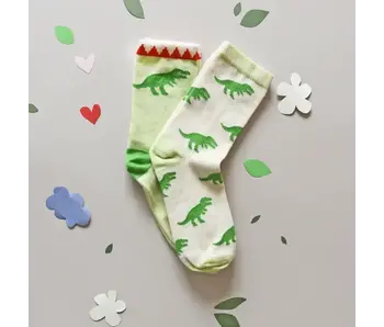 T-Rex 2 Pack Socks (Size 12-3 Junior)