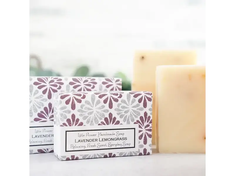 The Little Flower Soap Co Lavender Lemongrass Handmade Soap 6 oz