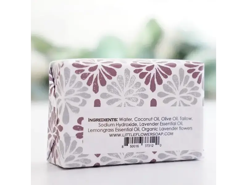 The Little Flower Soap Co Lavender Lemongrass Handmade Soap 6 oz