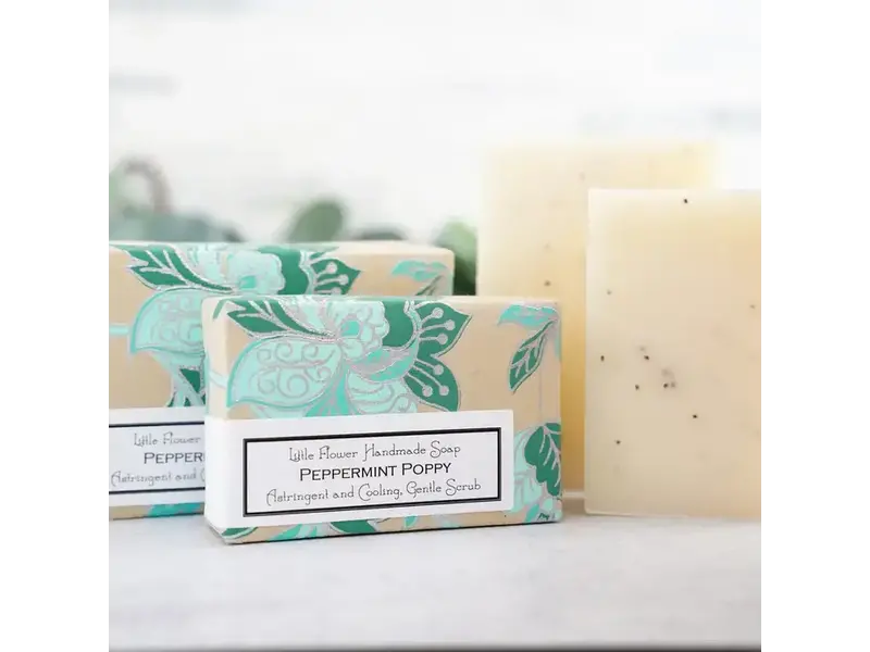 The Little Flower Soap Co Peppermint Poppy (Eucalyptus) Handmade Soap
