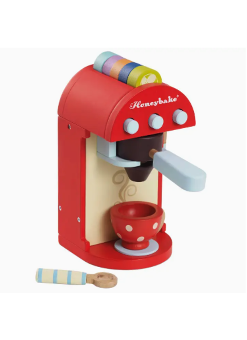 Wooden Toy Coffee Machine & Pods