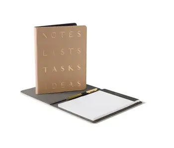 Letter Stack Khaki Signature Small Padfolio