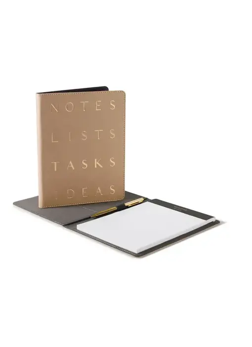 Letter Stack Khaki Signature Small Padfolio