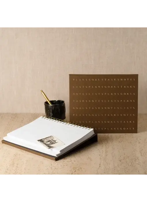 Se Letter Flow Bark Signature Non-Dated Weekly Desk Pad