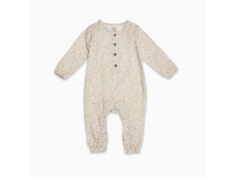 Viverano Organics Ditsy Floral Button Jumpsuit